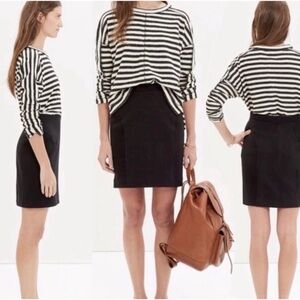 NEW! Madewell Black Ribbed Mini Skirt Size Small NWT